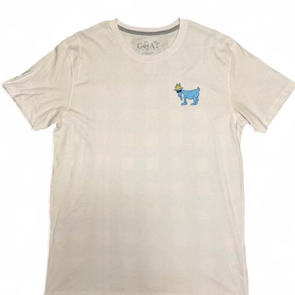 GOAT usa graphic T-Shirt White with crowned goat logo